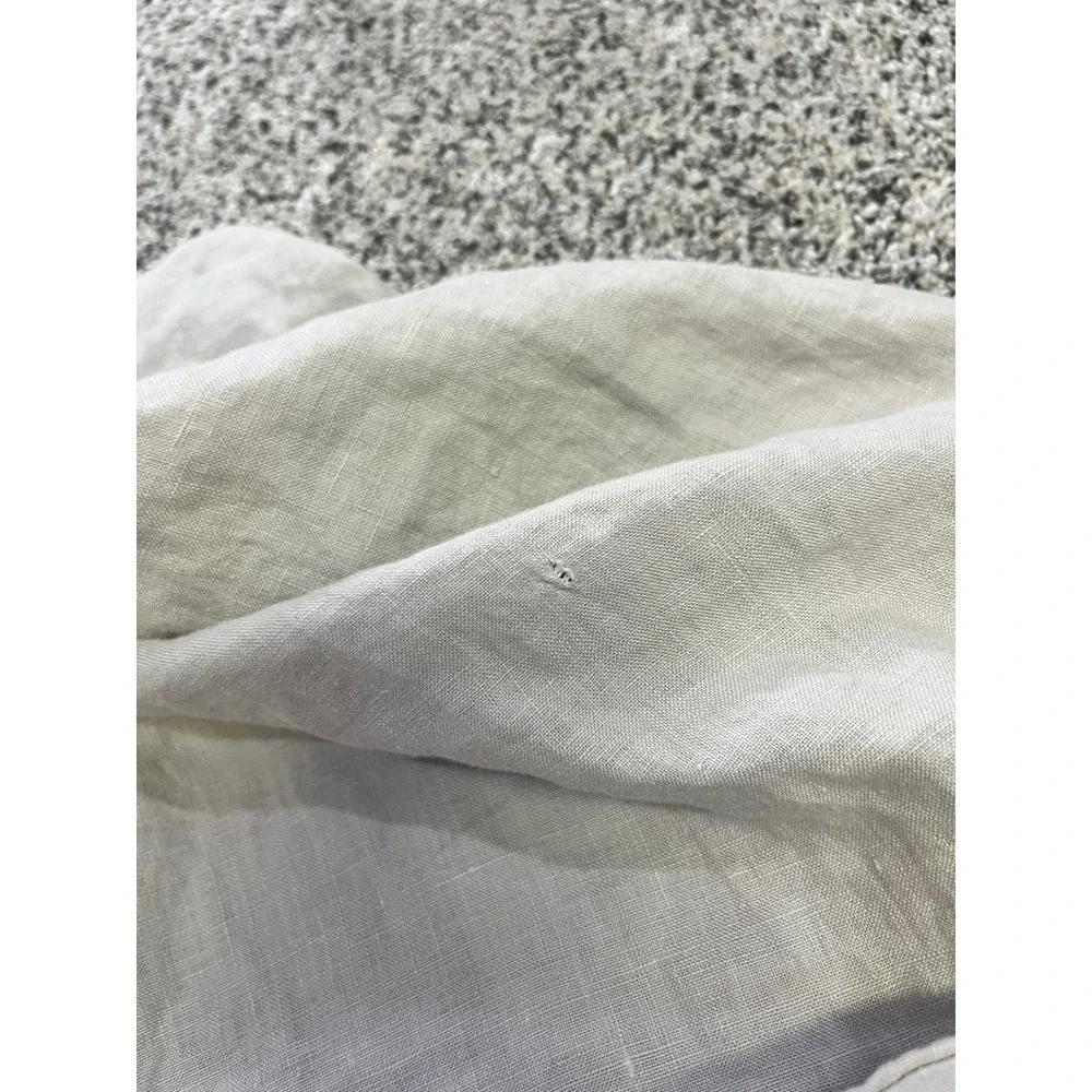 Baloo 100% French Flax Linen Duvet Cover Small Oatmeal Beige Wood Buttons Twin